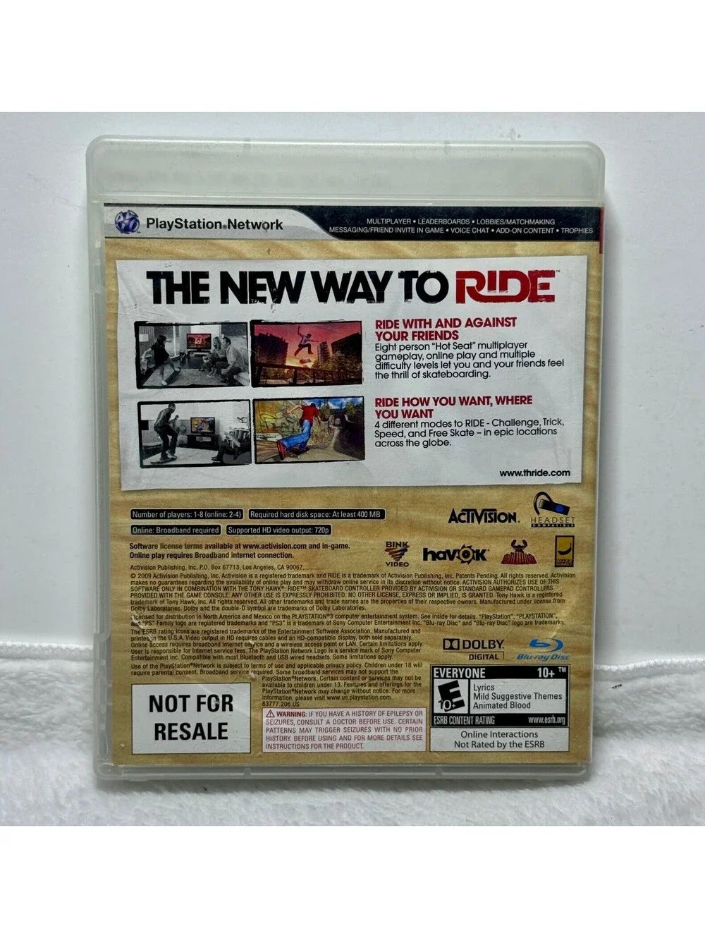 Tony Hawk Ride PS3 PlayStation 3 Complete CIB BLUS-30325